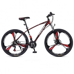 FBDGNG Bici FBDGNG Mountain Bike 27, 5 pollici 24 / 27 velocità telaio in acciaio al carbonio con freni a disco anteriori e posteriori (dimensioni: 24 velocità, colore: rosso)