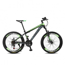 FUFU Mountain Bike FUFU Bici da 24"Bici da Esterno, Mountain Bike Regolabile, Sistema 24 velocità, Rosso, Verde (Color : Green)