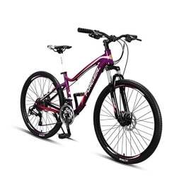FUFU Bici FUFU Mountain Bike Studente Adulto Femminile velocità variabile velocità Fuoristrada da Corsa in Lega di Alluminio 27 velocità (Color : Purple)