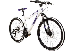 Galano Mountain Bike Galano GX-26 - Mountain bike Hardtail da 26 pollici, per donna / ragazzo, 44 cm, colore: Bianco / Viola