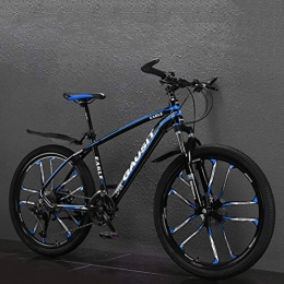 GL SUIT Bici GL SUIT 27 velocità Mountain Bike Shock Bicicletta in Alluminio in Lega di off-Road Bicicletta Absorber Mountain Bike Antiscivolo per Uomini E Donne Esterna Che Guida, Blu, 24 inch