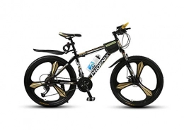 GPAN 24/26 Pollici Mountain Bike Bicicletta per Unisex Adulti, con Doppio Freno A Disco,21 velocità Bicicletta 85% Assemblata,Gold,24