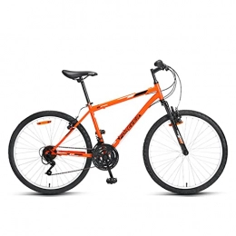 Great Bici GREAT Mountain Bike, 26"Mountain Bike, 18 velocità Doppia V Bike Bicycle High Carbon Steel Frame Penditore Bici da Uomo E Donna Piena Sospensione Sportiva All'aperto(Color:Arancia)