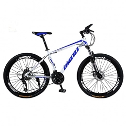 Great Bici GREAT Mountain Bike, 26"Wheel Mens Adulti Mountain Bike, Bicicletta in Acciaio Ad Alta Carbonio 21 / 24 / 27 velocità Ammortizzamento velocità Variabile velocità Mountain Bike(Size:21 Speed, Color:Blue)