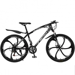 GXQZCL-1 Bici GXQZCL-1 Bicicletta Mountainbike, 26" Mountain Bike, Biciclette Hardtail, Acciaio al Carbonio Telaio, Doppio Freno a Disco e Sospensione Anteriore MTB Bike (Color : Black, Size : 21 Speed)