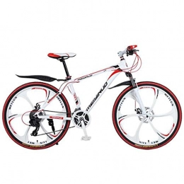 GXQZCL-1 Bici GXQZCL-1 Bicicletta Mountainbike, 26" Mountain Bike, Leggera Lega di Alluminio Biciclette Frame, Doppio Disco Freno e Sospensione Anteriore MTB Bike (Color : White, Size : 24 Speed)