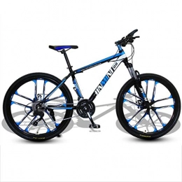 GXQZCL-1 Bici GXQZCL-1 Bicicletta Mountainbike, 26inch Mountain Bike, Acciaio al Carbonio Telaio Hardtail Bici, Doppio Freno a Disco Anteriore e sospensioni MTB Bike (Color : Black+Blue, Size : 27 Speed)