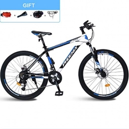 GXQZCL-1 Bici GXQZCL-1 Bicicletta Mountainbike, 26inch Mountain Bike / Biciclette, Acciaio al Carbonio Telaio, sospensioni Anteriori e Dual Freni a Disco, 26inch Ruote, 24 velocit MTB Bike (Color : Black+Blue)