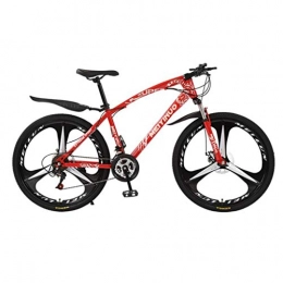 GXQZCL-1 Bici GXQZCL-1 Bicicletta Mountainbike, Mountain Bike, 26inch della Rotella Acciaio al Carbonio Biciclette Telaio, Doppio Freno a Disco e Forcella Anteriore Antiurto MTB Bike (Color : Red, Size : 27-Speed)
