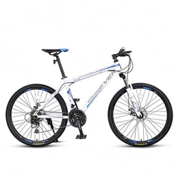GXQZCL-1 Bici GXQZCL-1 Bicicletta Mountainbike, Mountain Bike, 26inch Ruota Ruota a Razze, Acciaio al Carbonio Telaio Hardtail, Doppio Freno a Disco e Forcella Anteriore MTB Bike (Color : White, Size : 27-Speed)