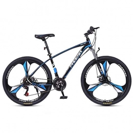 GXQZCL-1 Bici GXQZCL-1 Bicicletta Mountainbike, Mountain Bike, Acciaio al Carbonio Telaio Hardtail, Doppio Freno a Disco e Sospensione Anteriore, 26inch, 27.5inch Wheel MTB Bike (Color : Black+Blue, Size : 26inch)
