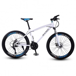GXQZCL-1 Bici GXQZCL-1 Bicicletta Mountainbike, Mountain Bike / Biciclette, sospensioni Anteriori e Dual Freno a Disco, Acciaio al Carbonio Telaio, Ruote a Raggi 26inch MTB Bike (Color : White, Size : 24 Speed)