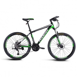 GXQZCL-1 Bici GXQZCL-1 Bicicletta Mountainbike, Mountain Bike / Biciclette, Struttura di Alluminio in Lega, sospensioni Anteriori e Dual Freni a Disco, 26inch Ruote, 27 velocit MTB Bike (Color : Black+Green)