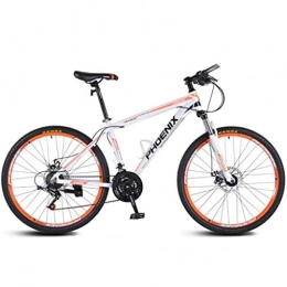 GXQZCL-1 Bici GXQZCL-1 Bicicletta Mountainbike, Mountain Bike, Telaio Lega di Alluminio Hardtail, Doppio Freno a Disco e Sospensione Anteriore, 26inch, 27.5inch Ruote MTB Bike (Color : White+Orange, Size : 26inch)