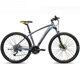 DXIUMZHP Bici Hardtail Mountain Bike Leggera In Lega Di Alluminio, Bicicletta, MTB A 27 Velocità Con Ruote Da 27, 5 Pollici, Forcella Anteriore Con Sospensione Bloccabile ( Color : Gray+yellow , Size : 27.5 inches )