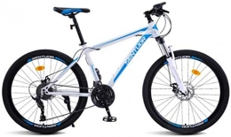 HCMNME Bici HCMNME Mountain Bikes, 26 Pollici Mountain Bike Cross-Country velocità velocità velocità Bicicletta da Corsa 40 Ruote da Taglio Telaio in Lega con Freni a Disco (Color : White Blue, Size : 30 Speed)