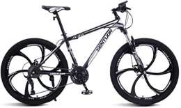 HCMNME Bici HCMNME Mountain Bikes, Bici da Montagna da 24 Pollici, off-Road Variable Speed ​​Racing Bicycle Bicycle Six Cutter Ruote Telaio in Lega con Freni a Disco (Color : Black And White, Size : 21 Speed)