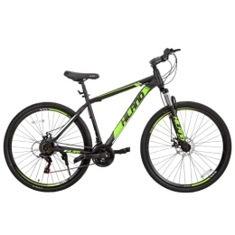 Hiland Bici Hiland Mountain bike da 29 pollici, 21 velocità, con telaio in acciaio, forcella ammortizzata, cambio Shimano, colore nero e verde …