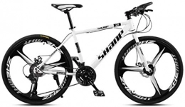HongLianRiven Bici HongLianRiven - Bicicletta da mountain bike per adulti, con doppio freno a disco, 1 ruota, maschio e femmina, per studenti, 7-20 cm, bianco, 30