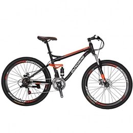HYLK Bici HYLK S7 Mountain Bike 21 velocità 27, 5pollici Ruote Bicicletta Arancione (Ruote a Raggi)