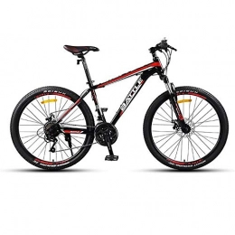 JLZXC Bici JLZXC Mountain Bike Mountain Bike, 26” Biciclette Donne MTB Uomini / , Acciaio al Carbonio Telaio, Doppio Freno A Disco Anteriore Sospensione Anteriore, 24-velocità (Color : Red)