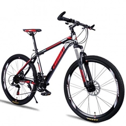 JLZXC Bici JLZXC Mountain Bike Mountain Bike, 26 inch Unisex Mountain Biciclette Telaio in Acciaio al Carbonio 21 / 24 / 27 / 30 Costi Sospensione Anteriore Freni A Disco (Color : Red, Size : 21speed)