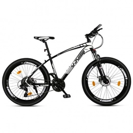 JLZXC Bici JLZXC Mountain Bike Mountain Bike, 26 '' Pollici Donna Uomo MTB / Biciclette 21 / 24 / 27 / 30 Costi Leggero Acciaio al Carbonio Telaio Anteriore Sospensione (Color : White, Size : 27speed)
