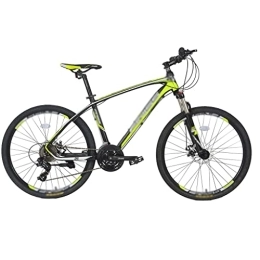 KDHX 26 Pollici Mountain Bike in Lega di Alluminio Telaio Senza Coda Freni a Disco Meccanici Anteriori e Posteriori più Colori per Sport all'Aria Aperta (Color : Yellow)