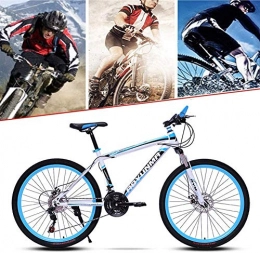 KEMANDUO Mountain Bike KEMANDUO Blu Mountain Bike Ammortizzatore MTB 21 / 24 / 27 velocità Completa Sospensione Freno a Disco da 26 Pollici - Full Ruote a Raggi in Acciaio, Acciaio al Carbonio MTB, 21 Speed
