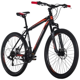 KS Cycling Bici KS Cycling, Mountain bike Hardtail Catappa nero / rosso RH Unisex adulto, 26 Zoll, 46 cm