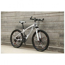 KXDLR Bici KXDLR 26 ''-Alto Tenore di Carbonio di Acciaio della Bici della Montagna con 17 '' Telaio Doppio Disco-Freni 21-30 Costi, più Colori, Bianca, 24 Speed