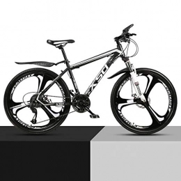 KXDLR Bici KXDLR Lega di Alluminio della Bici di Montagna 21-30 velocità Forcella della Bicicletta Doppio Freno A Disco MTB, Nero, 21 Speeds
