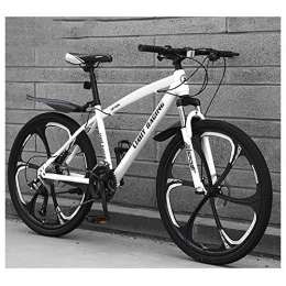 KXDLR Bici KXDLR Mountain Bike, 26 Pollici Ruote per Adulti Bicicletta, Lega di Alluminio Telaio decentrabile Blocco Forcella Anteriore-Sospensione Mountain Bicycle, Bianca, 21 Speed