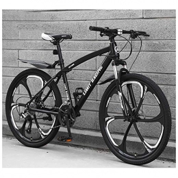 KXDLR Bici KXDLR Mountain Bike, 26 Pollici Ruote per Adulti Bicicletta, Lega di Alluminio Telaio decentrabile Blocco Forcella Anteriore-Sospensione Mountain Bicycle, Nero, 21 Speed
