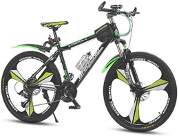 LBWT Bici LBWT 26 Pollici for Adulti for Mountain Bike, Esterna Fuori Strada Biciclette, Alta Acciaio al Carbonio, Sospensione Doppia, Dual Disc, Regali (Color : Green, Size : 27 Speed)
