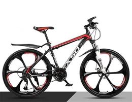 LBWT Bici LBWT 26 Pollici for Mountain Bike, Biciclette Fuoristrada, Mens MTB, Alto Tenore di Carbonio in Acciaio, Sospensione Doppia, Regali (Color : Black Red, Size : 27 Speed)