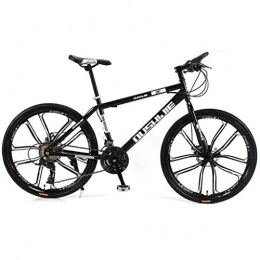 LC2019 Bici LC2019 26-inch Maschio E Femmina Monoruota Mountain Bike, Shock Assorbimento A velocità Variabile Student Biciclette, Il 21 / 24 / 27 / 30-Velocità Coppia (Color : Black, Size : 27 Speed)