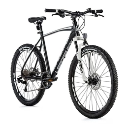 Leader Fox Bici Leader Fox Factor - Mountain bike in alluminio da 26 pollici, 8 marce, freni a disco Rh, 36 cm, colore: Nero / Bianco