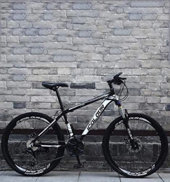 Leifeng Tower Mountain Bike Leifeng Tower - Mountain bike pieghevole a coda morbida, con doppio freno a disco / telaio in acciaio al carbonio, bici fuoristrada da spiaggia, ruote da 26 pollici, colore nero, 27 velocità di gioco
