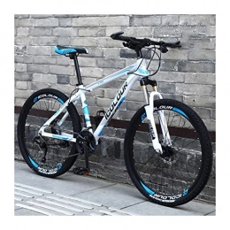 LHQ-HQ Bici LHQ-HQ Mountain Bike 26 Pollici Alluminio Leggero 27 velocità, Ruota A Raggi, per Donne, Adolescenti, Adulti, Blue And White