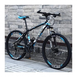 LHQ-HQ Bici LHQ-HQ Mountain Bike 26 Pollici in Alluminio Leggero 24 velocità, Ruota A Raggi, per Adulti, Donne, Adolescenti, Black And Blue