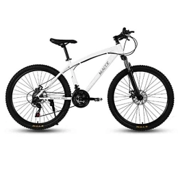LILIS Bici LILIS Mountain Bike Mountain Bike for Adulti MTB della Strada della Bicicletta Biciclette for Uomini e Donne 24in Ruote Regolabile velocità Doppio Freno a Disco (Color : White, Size : 24 Speed)