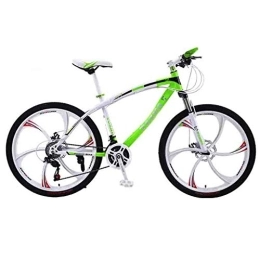 LILIS Bici LILIS Mountain Bike Mountain Bike MTB della Bici Adulta della Strada Biciclette for Uomini e Donne 24 / 26in Ruote Regolabile velocità Doppio Freno a Disco (Color : Green-26in, Size : 21 Speed)