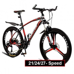 LXDDP Bici LXDDP Mountain Bike, 26In 21 / 27 / 27 Freno a Disco velocità 3 Shifter Bicicletta a Sospensione Completa MTB Bicicletta per Ragazzi Adulti, Telaio in Acciaio al Carbonio ad Alto Spessore e Forcella