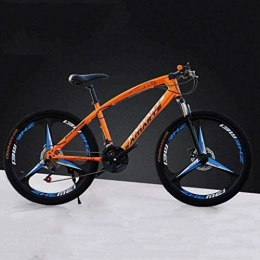 MJY Bici MJY Mountain bike da 26 pollici, bicicletta a coda dura in acciaio ad alto tenore di carbonio, bicicletta leggera con sedile regolabile, doppio freno a disco, forcella a molla, E, 24 velocità 6-11