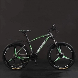 MOSHANG Mountain Bike MOSHANG 21 / 24 / 27 / 30 26 Pollici velocità della Bicicletta Mountain Bike, Coda Dura Mountain Bike, sedili Doppie con Disco Bicicletta Leggera Regolabile (Color : Black Green, Size : 27 Speed)