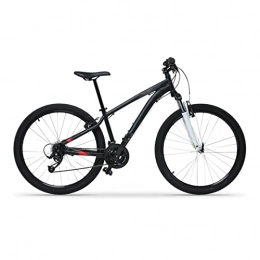 DXDHUB Bici Mountain Bike, 21 velocità, ruote da 27, 5 pollici, telaio leggero in lega di alluminio, doppio freno a V, tre opzioni di colore. (Colore: Nero-L)