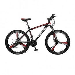 Morsky Bici Mountain Bike 24 Doppio Disco Freno velocità 24 / 26 inche Ruote Forcella della Sospensione della Bicicletta della Montagna di Men (Color : Black+Red, Size : 26inch)
