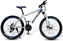 HUAQINEI Bici Mountain bike, 24 pollici mountain bike per adulti uomini e donne bicicletta a velocità variabile per mobilità 40 ruote Telaio in lega con freni a disco (colore: bianco blu, dimensioni: 24 velocità)