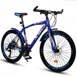 JLZXC Bici Mountain Bike 26" Mountain Biciclette Sospensione Doppia Completa 21 Velocità MTB Bike Leggera In Acciaio Al Carbonio Telaio Frenanti A Disco For Le Donne Gli Uomini ( Color : Blue , Size : 21speed )